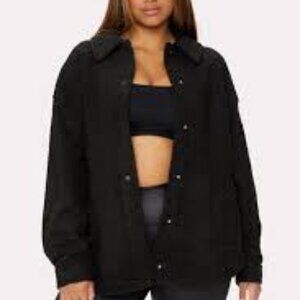 Women's Large Black Teddy Jacket